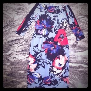(8P) NWT INC International Concepts Dress  Floral Summer Vacation Long Sleeve